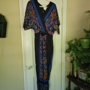 Anthropologie floral jumpsuit